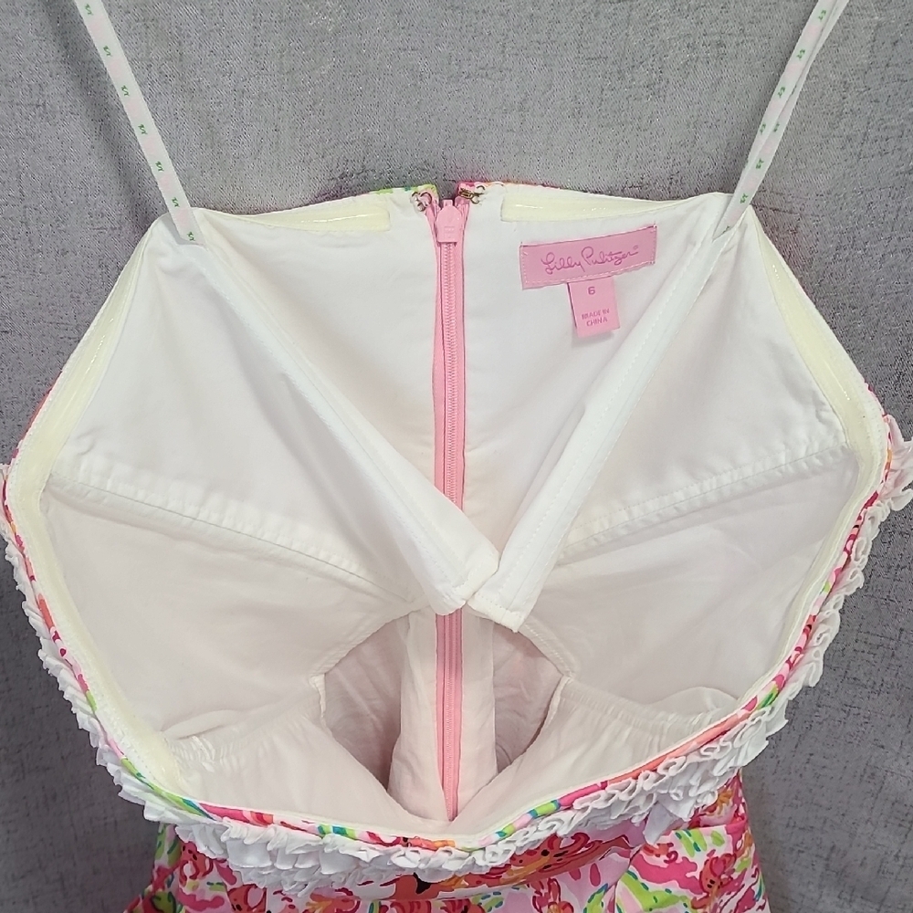 Lilly Pulitzer Strapless Ferra Dress Call Me Kitty Cat 6 - Picture 5 of 13